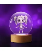 Kryształowa Kulka 3D Harley Quinn Chibi