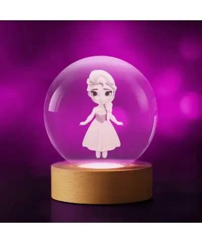 Kryształowa Kulka 3D Elsa Kraina Lodu