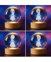 Kryształowa Kulka 3D Elsa Kraina Lodu