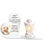 Duży Znicz Premium XL Dla Dzieci Aniołek LED