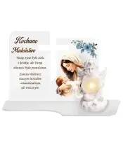 Duży Znicz Premium XL Dla Dzieci Matka Boska LED