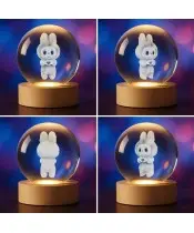 Kryształowa Kulka 3D Labubu Serce