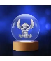 Kryształowa Kulka 3D Siedzący Stich