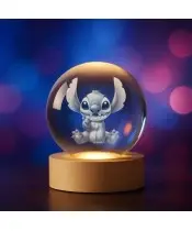 Kryształowa Kulka 3D Siedzący Stich