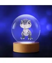 Kryształowa Kulka 3D Uroczy Dinozaur