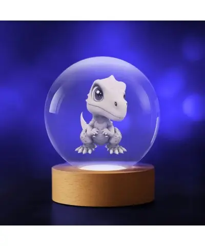Kryształowa Kulka 3D Dinozaur T-Rex