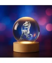 Kryształowa Kulka 3D Dinozaur Velociraptor