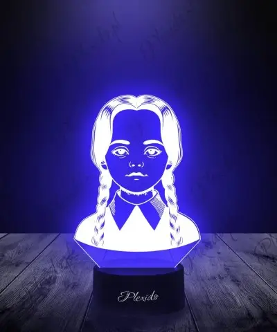 Lampka LED 3D Plexido Wednesday Addams Sezon 2