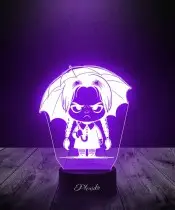 Lampka LED 3D Plexido Wednesday Addams z Parasolem