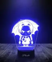 Lampka LED 3D Plexido Wednesday Addams z Parasolem