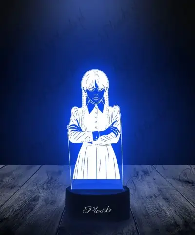 Lampka LED 3D Plexido Wednesday Addams Serial