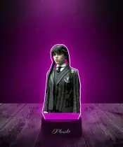 Lampka LED 3D Plexido z Nadrukiem Wednesday Addams