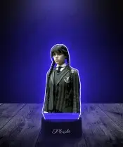 Lampka LED 3D Plexido z Nadrukiem Wednesday Addams