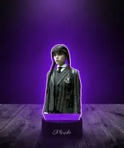 Lampka LED 3D Plexido z Nadrukiem Wednesday Addams