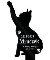 Tabliczka Pamiątkowa na Grób Kota Personalizowany Znicz Pamięci Pupila