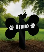 Tabliczka Pamiątkowa na Grób Psa Personalizowany Znicz Pamięci Pupila