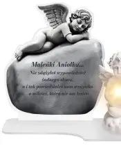 Wieczny Znicz Premium XL Anioł LED Na Cmentarz Grób
