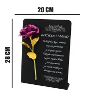 Premium Statuetka 28 cm Na Cmentarz Grób Wieczna Róża Różowa