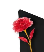 Statuetka Premium 22 cm Z Czerwoną Różą Wieczną Na Grób