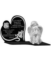 Znicz Premium Statuetka Led Figurka Anioł Gipsowy Na Cmentarz Grób