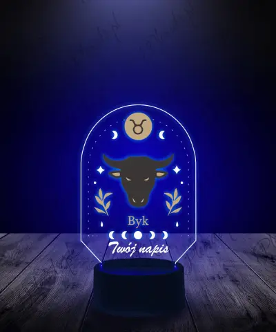 lampka_led_3d_plexido_z_nadrukiem_znak_zodiaku_byk