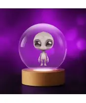 Kryształowa Kulka 3D Kosmita Ufoludek