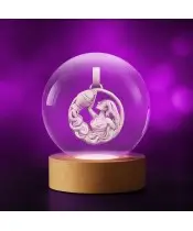 Kryształowa Kulka 3D Znak Zodiaku Wodnik