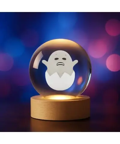 Kryształowa Kulka 3D Sanrio Gudetama Hello Kitty