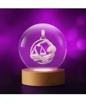 Kryształowa Kulka 3D Znak Zodiaku Waga