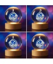 Kryształowa Kulka 3D Znak Zodiaku Waga