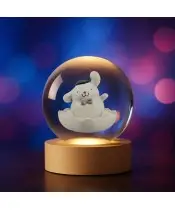 Kryształowa Kulka 3D Sanrio Pompompurin Hello Kitty