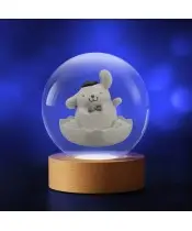 Kryształowa Kulka 3D Sanrio Pompompurin Hello Kitty