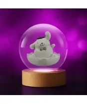 Kryształowa Kulka 3D Sanrio Pompompurin Hello Kitty