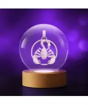 Kryształowa Kulka 3D Znak Zodiaku Skorpion