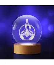 Kryształowa Kulka 3D Znak Zodiaku Skorpion