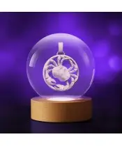 Kryształowa Kulka 3D Znak Zodiaku Rak