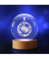 Kryształowa Kulka 3D Znak Zodiaku Rak