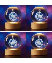 Kryształowa Kulka 3D Znak Zodiaku Rak