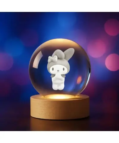 Kryształowa Kulka 3D Sanrio My Melody Hello Kitty