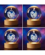 Kryształowa Kulka 3D Znak Zodiaku Panna