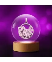 Kryształowa Kulka 3D Znak Zodiaku Panna