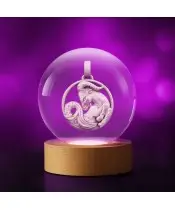 Kryształowa Kulka 3D Znak Zodiaku Koziorożec