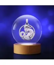Kryształowa Kulka 3D Znak Zodiaku Koziorożec
