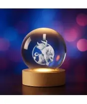 Kryształowa Kulka 3D Znak Zodiaku Byk