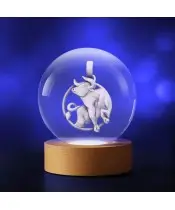 Kryształowa Kulka 3D Znak Zodiaku Byk