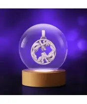 Kryształowa Kulka 3D Znak Zodiaku Bliźnięta