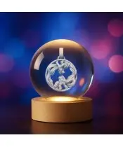 Kryształowa Kulka 3D Znak Zodiaku Bliźnięta