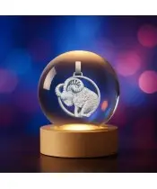 Kryształowa Kulka 3D Znak Zodiaku Baran