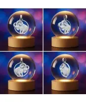 Kryształowa Kulka 3D Znak Zodiaku Baran