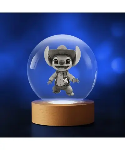 Kryształowa Kulka 3D Stich Kowboj